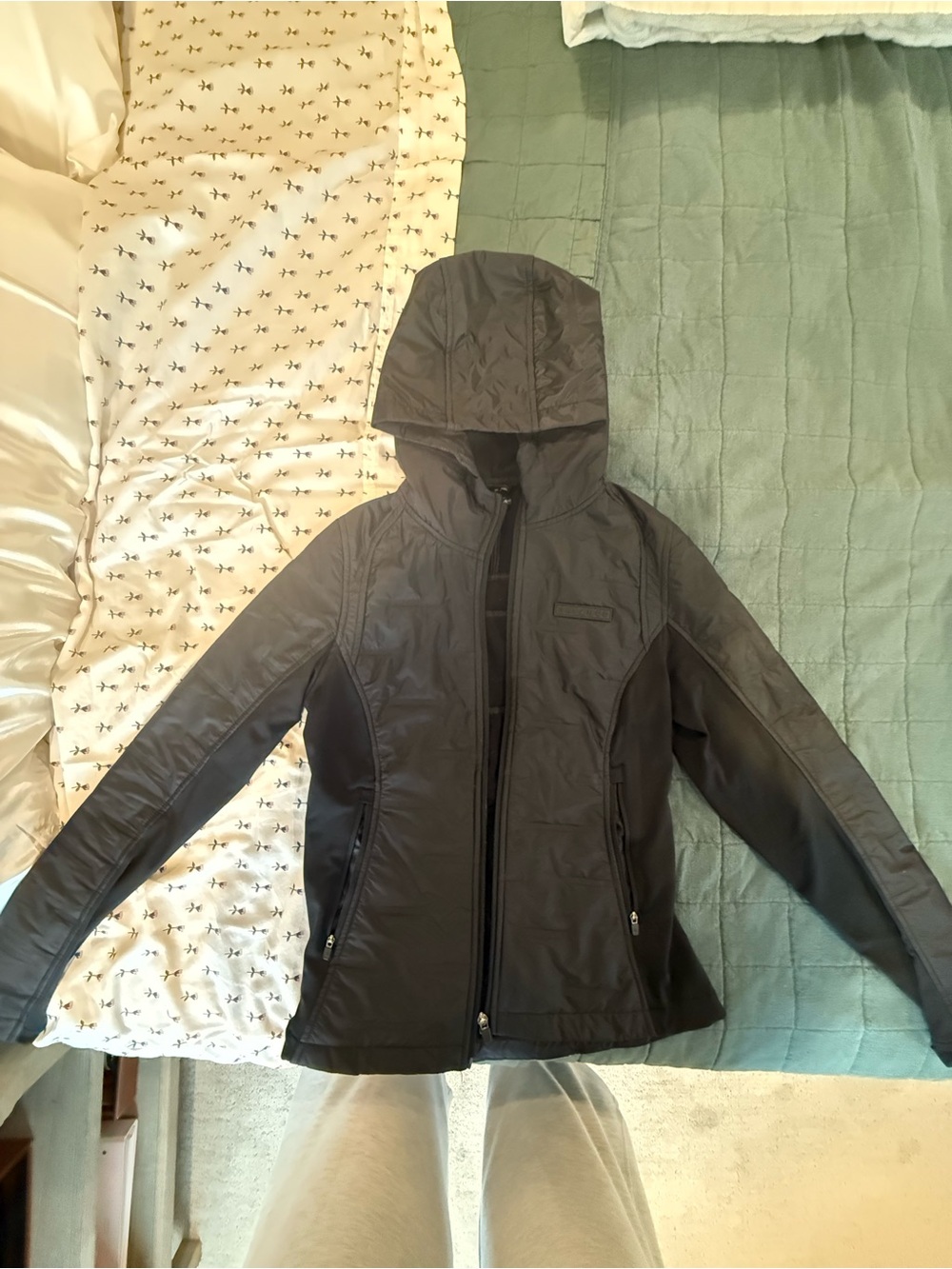 Balance Athletica Black Hooded Puffer Jacket